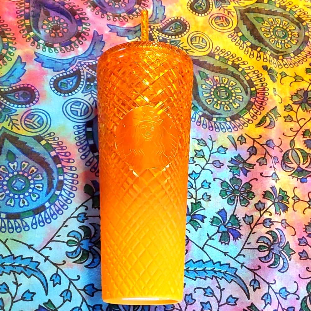 STARBUCKS 24 OZ. ORANGE OMBRE STUDDED TUMBLER
